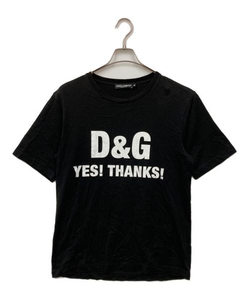 D&G（ディーアンドジー）D&G (ディーアンドジー) Tシャツ ブラック サイズ:46の古着・服飾アイテム