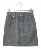 BURBERRYバーバリー）の古着「EKD Jacquard Denim Skirt」｜スカイブルー