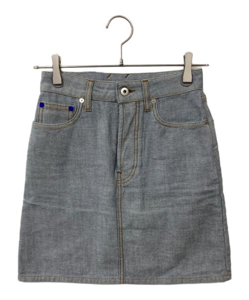BURBERRY（バーバリー）BURBERRY (バーバリー) EKD Jacquard Denim Skirt スカイブルー サイズ:36の古着・服飾アイテム