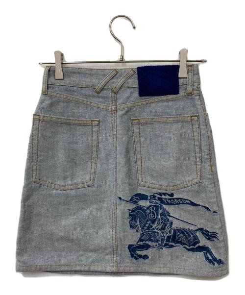 BURBERRY（バーバリー）BURBERRY (バーバリー) EKD Jacquard Denim Skirt スカイブルー サイズ:36の古着・服飾アイテム