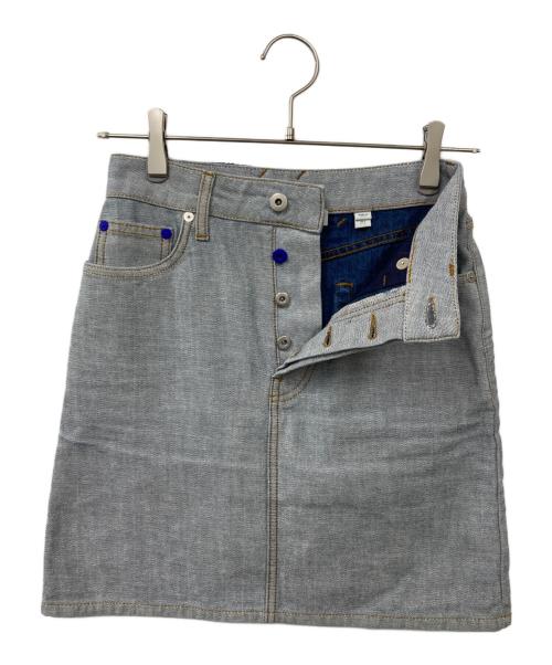 BURBERRY（バーバリー）BURBERRY (バーバリー) EKD Jacquard Denim Skirt スカイブルー サイズ:36の古着・服飾アイテム