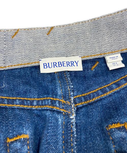 BURBERRY（バーバリー）BURBERRY (バーバリー) EKD Jacquard Denim Skirt スカイブルー サイズ:36の古着・服飾アイテム