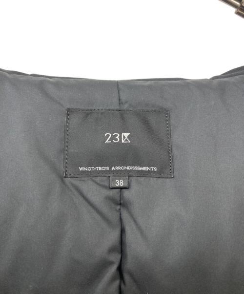 23区（ニジュウサンク）23区 (ニジュウサンク) ミリタリーダウンコート ブラック サイズ:38の古着・服飾アイテム