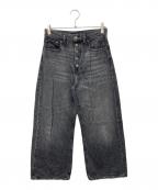 POLO RALPH LAURENポロ・ラルフローレン）の古着「ハイライズワイドレッグクロップドジーンズ」｜グレー