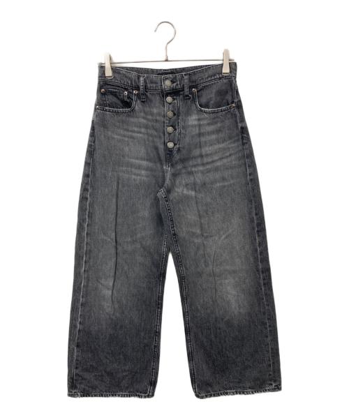 POLO RALPH LAUREN（ポロ・ラルフローレン）POLO RALPH LAUREN (ポロ・ラルフローレン) ハイライズワイドレッグクロップドジーンズ グレー サイズ:27の古着・服飾アイテム