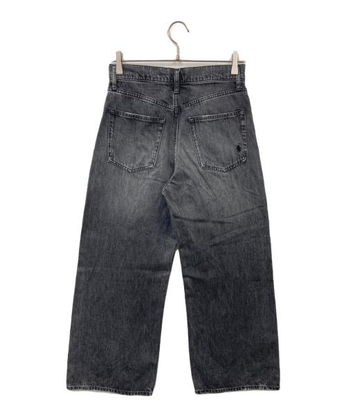 POLO RALPH LAUREN（ポロ・ラルフローレン）POLO RALPH LAUREN (ポロ・ラルフローレン) ハイライズワイドレッグクロップドジーンズ グレー サイズ:27の古着・服飾アイテム