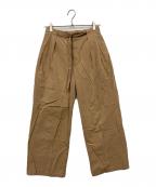 AURALEEオーラリー）の古着「WASHED FINX RIPSTOP CHAMBRAY BELTET PANTS」｜ブラウン