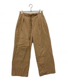 AURALEE（オーラリー）の古着「WASHED FINX RIPSTOP CHAMBRAY BELTET PANTS」｜ブラウン