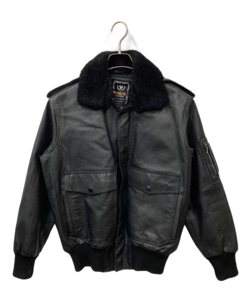 casual leather（カジュアルレザー）casual leather (カジュアルレザー) レザージャケット ブラック サイズ:Lの古着・服飾アイテム