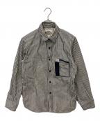 toughnessタフネス）の古着「ヒッコリーカバーオール」｜ブルー