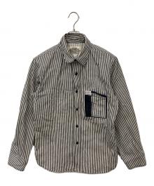 toughness（タフネス）の古着「ヒッコリーカバーオール」｜ブルー