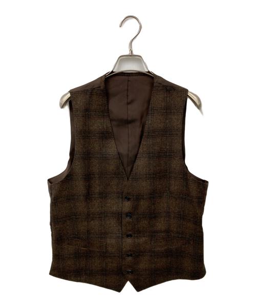 EDIFICE（エディフィス）EDIFICE (エディフィス) 3ピーススーツ ブラウン サイズ:48の古着・服飾アイテム