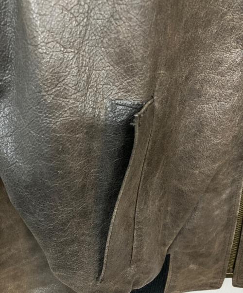 CELINE（セリーヌ）CELINE (セリーヌ) ラムレザージャケット ブラウン サイズ:38の古着・服飾アイテム