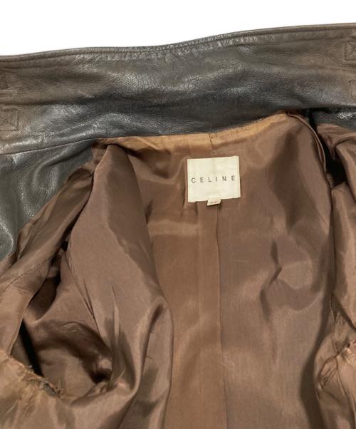 CELINE（セリーヌ）CELINE (セリーヌ) ラムレザージャケット ブラウン サイズ:38の古着・服飾アイテム
