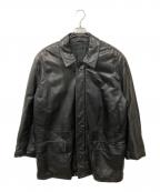 GIANFRANCO FERREジャンフランコフェレ）の古着「レザーコート」｜ブラック