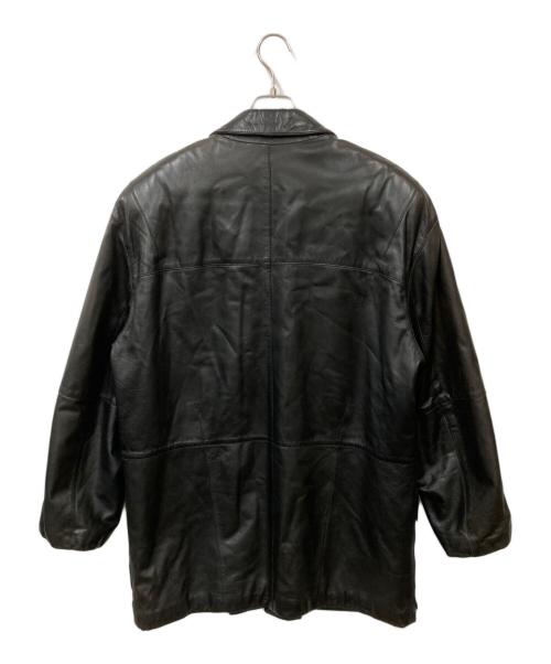 GIANFRANCO FERRE（ジャンフランコフェレ）GIANFRANCO FERRE (ジャンフランコフェレ) レザーコート ブラック サイズ:表記なしの古着・服飾アイテム