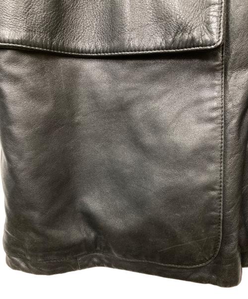 GIANFRANCO FERRE（ジャンフランコフェレ）GIANFRANCO FERRE (ジャンフランコフェレ) レザーコート ブラック サイズ:表記なしの古着・服飾アイテム