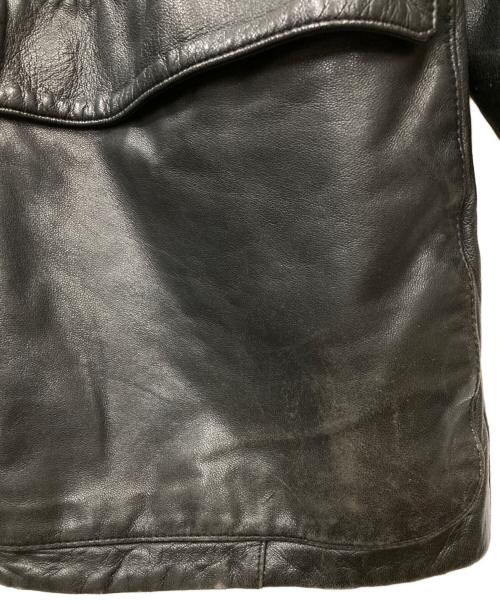 GIANFRANCO FERRE（ジャンフランコフェレ）GIANFRANCO FERRE (ジャンフランコフェレ) レザーコート ブラック サイズ:表記なしの古着・服飾アイテム