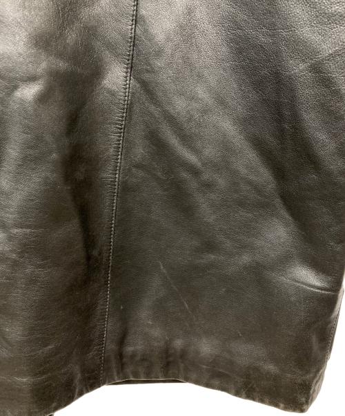 GIANFRANCO FERRE（ジャンフランコフェレ）GIANFRANCO FERRE (ジャンフランコフェレ) レザーコート ブラック サイズ:表記なしの古着・服飾アイテム