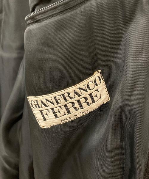 GIANFRANCO FERRE（ジャンフランコフェレ）GIANFRANCO FERRE (ジャンフランコフェレ) レザーコート ブラック サイズ:表記なしの古着・服飾アイテム