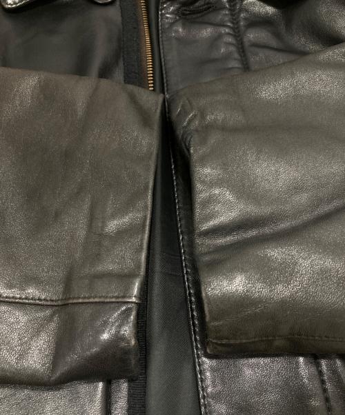 GIANFRANCO FERRE（ジャンフランコフェレ）GIANFRANCO FERRE (ジャンフランコフェレ) レザーコート ブラック サイズ:表記なしの古着・服飾アイテム