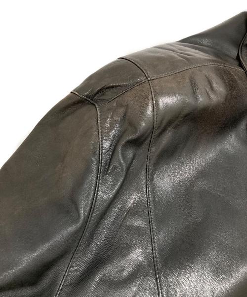 GIANFRANCO FERRE（ジャンフランコフェレ）GIANFRANCO FERRE (ジャンフランコフェレ) レザーコート ブラック サイズ:表記なしの古着・服飾アイテム