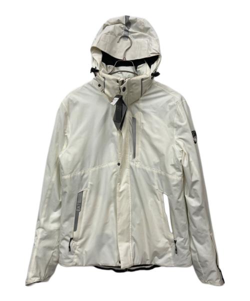 EMPORIO ARMANI（エンポリオアルマーニ）EMPORIO ARMANI (エンポリオアルマーニ) ナイロンフードジャケット ホワイト サイズ:Ｍ 未使用品の古着・服飾アイテム