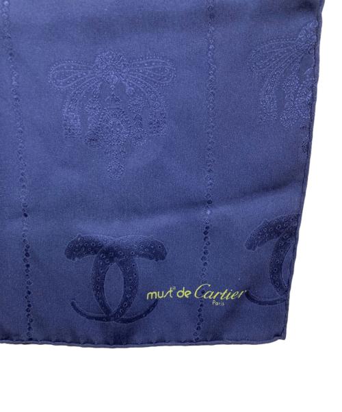 Cartier（カルティエ）Cartier (カルティエ) スカーフ ネイビーの古着・服飾アイテム