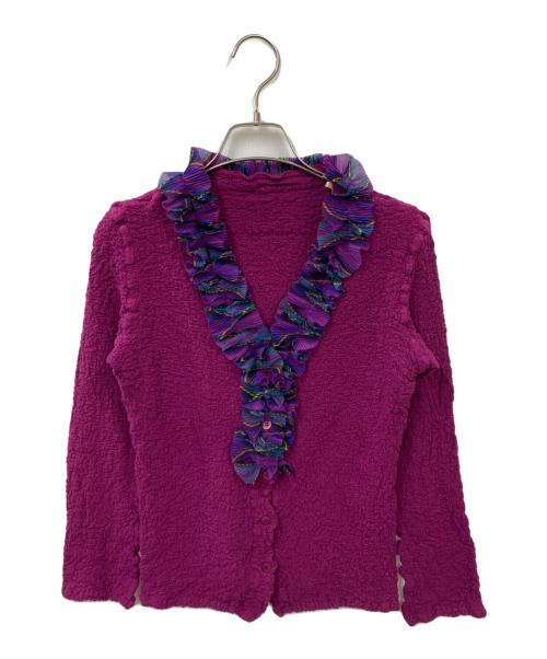 me ISSEY MIYAKE（ミーイッセイ ミヤケ）me ISSEY MIYAKE (ミーイッセイ ミヤケ) カーディガン パープル サイズ:表記なしの古着・服飾アイテム