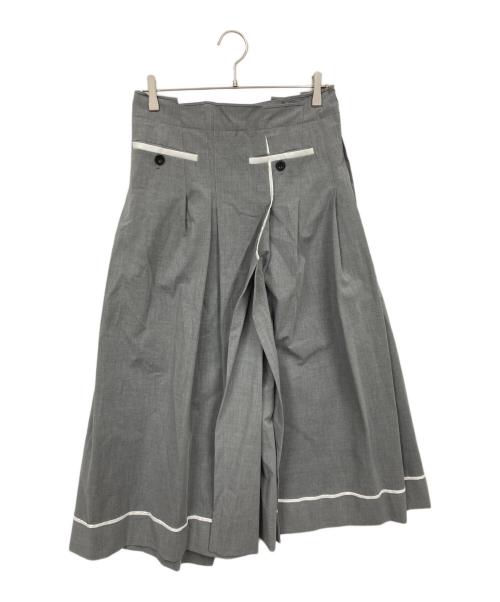 sacai（サカイ）sacai (サカイ) サイドZIP Suiting Skirt グレー サイズ:3の古着・服飾アイテム