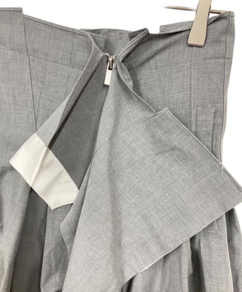 sacai（サカイ）sacai (サカイ) サイドZIP Suiting Skirt グレー サイズ:3の古着・服飾アイテム