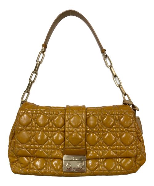 Christian Dior（クリスチャン ディオール）Christian Dior (クリスチャン ディオール) カナージュニューロックショルダーバッグ イエローの古着・服飾アイテム