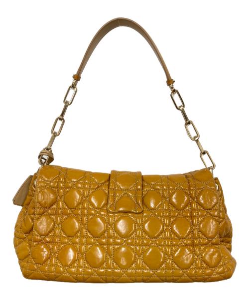 Christian Dior（クリスチャン ディオール）Christian Dior (クリスチャン ディオール) カナージュニューロックショルダーバッグ イエローの古着・服飾アイテム