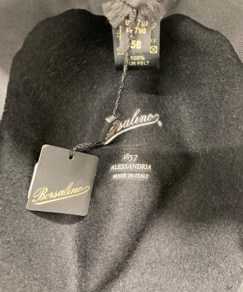 BORSALINO（ボルサリーノ）BORSALINO (ボルサリーノ) ハット ブラック サイズ:58の古着・服飾アイテム