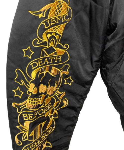 DON ED HARDY（ドンエドハーディ）DON ED HARDY (ドンエドハーディ) MA-1ジャケット ブラック サイズ:Sの古着・服飾アイテム