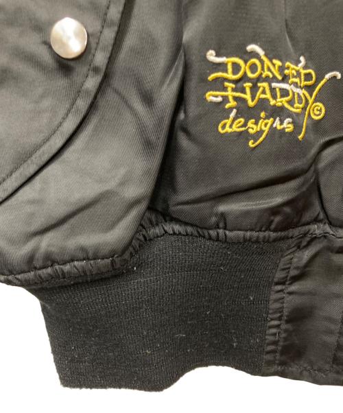 DON ED HARDY（ドンエドハーディ）DON ED HARDY (ドンエドハーディ) MA-1ジャケット ブラック サイズ:Sの古着・服飾アイテム