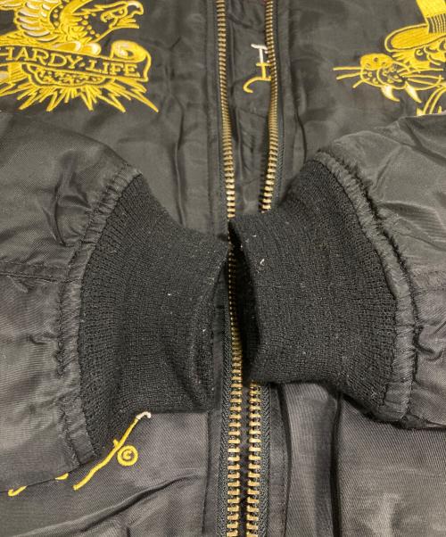 DON ED HARDY（ドンエドハーディ）DON ED HARDY (ドンエドハーディ) MA-1ジャケット ブラック サイズ:Sの古着・服飾アイテム