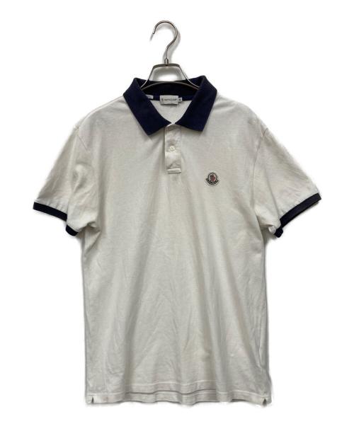 MONCLER（モンクレール）MONCLER (モンクレール) ポロシャツ ホワイト サイズ:Mの古着・服飾アイテム