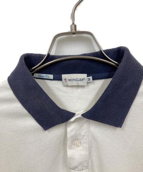 MONCLER（モンクレール）MONCLER (モンクレール) ポロシャツ ホワイト サイズ:Mの古着・服飾アイテム