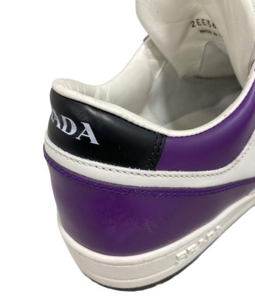 PRADA（プラダ）PRADA (プラダ) ダウンタウンレザースニーカー ホワイト サイズ:6 1/2の古着・服飾アイテム