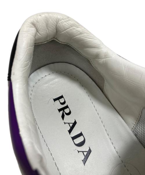 PRADA（プラダ）PRADA (プラダ) ダウンタウンレザースニーカー ホワイト サイズ:6 1/2の古着・服飾アイテム