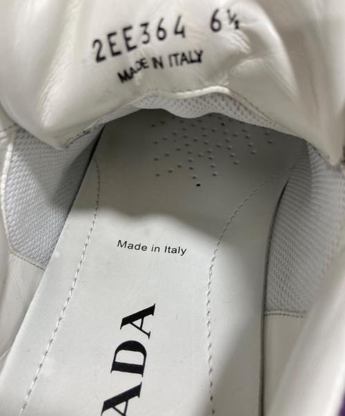 PRADA（プラダ）PRADA (プラダ) ダウンタウンレザースニーカー ホワイト サイズ:6 1/2の古着・服飾アイテム