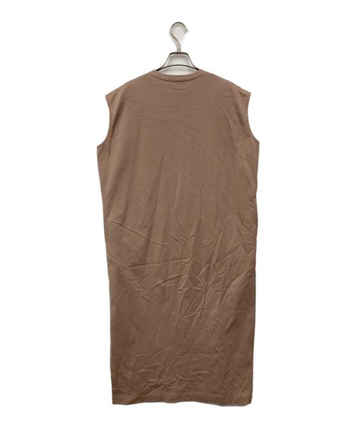 DRAWER（ドゥロワー）DRAWER (ドゥロワー) コットン天竺ノースリーブロングプルオーバー ベージュ サイズ:1の古着・服飾アイテム