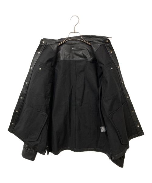 BREATH（ブレス）BREATH (ブレス) COATING SHIRT JACKET ブラック サイズ:Lの古着・服飾アイテム