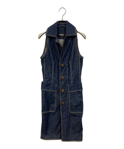 DSQUARED2（ディースクエアード）DSQUARED2 (ディースクエアード) ノースリーブワンピース インディゴ サイズ:40の古着・服飾アイテム