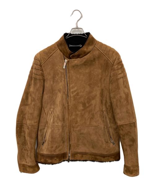 BOSS HUGO BOSS（ボス ヒューゴボス）BOSS HUGO BOSS (ボス ヒューゴボス) スウェードジャケット ブラウン サイズ:48の古着・服飾アイテム