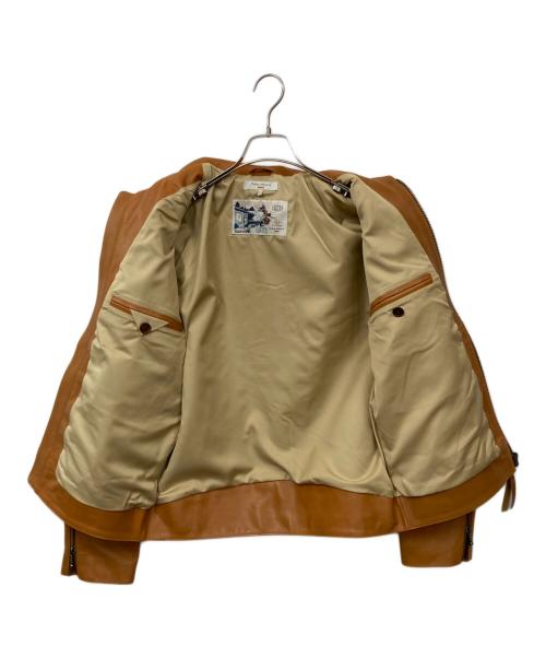 NUDIE JEANS（ヌーディー・ジーンズ）NUDIE JEANS (ヌーディー・ジーンズ) EDDY LEATHER JACKET ブラウン サイズ:Sの古着・服飾アイテム
