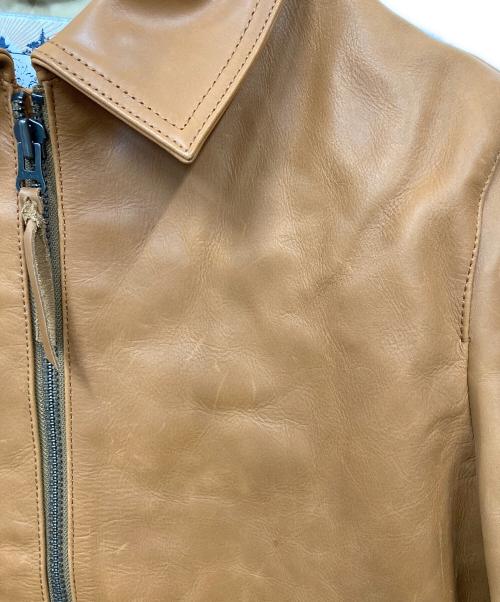 NUDIE JEANS（ヌーディー・ジーンズ）NUDIE JEANS (ヌーディー・ジーンズ) EDDY LEATHER JACKET ブラウン サイズ:Sの古着・服飾アイテム