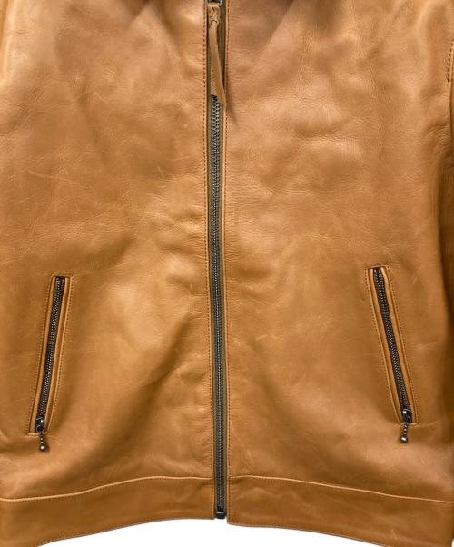 NUDIE JEANS（ヌーディー・ジーンズ）NUDIE JEANS (ヌーディー・ジーンズ) EDDY LEATHER JACKET ブラウン サイズ:Sの古着・服飾アイテム