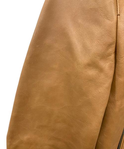 NUDIE JEANS（ヌーディー・ジーンズ）NUDIE JEANS (ヌーディー・ジーンズ) EDDY LEATHER JACKET ブラウン サイズ:Sの古着・服飾アイテム